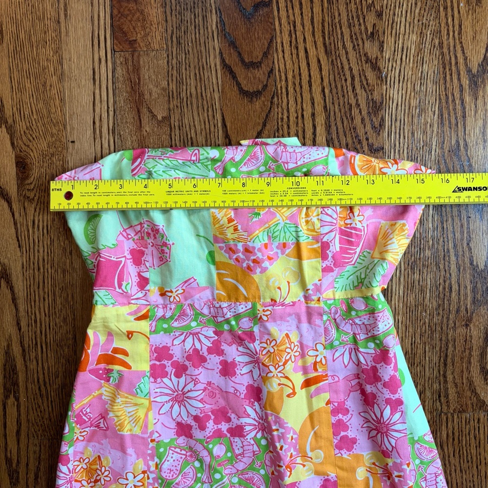 Vintage Lilly Pulitzer Patchwork Strapless Dress … - image 8
